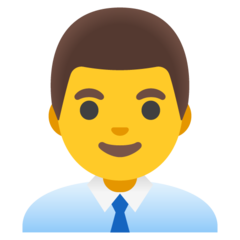 How emoji man office worker displayed on Google