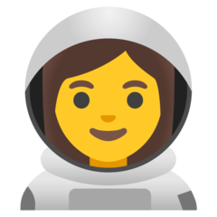 How emoji woman astronaut displayed on Google