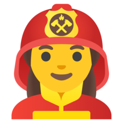 How emoji woman firefighter displayed on Google