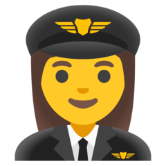 How emoji woman pilot displayed on Google