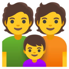 How emoji family displayed on Google