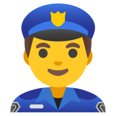 How emoji man police officer displayed on Google