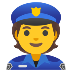 How emoji police officer displayed on Google