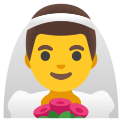 How emoji man with veil displayed on Google