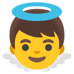 How emoji baby angel displayed on Google