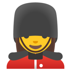 How emoji woman guard displayed on Google