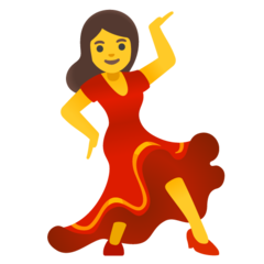 How emoji woman dancing displayed on Google