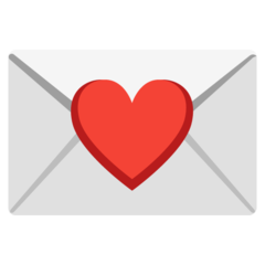 How emoji love letter displayed on Google