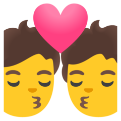 How emoji kiss displayed on Google