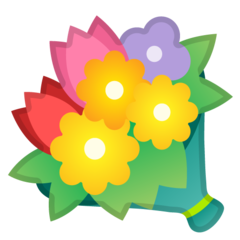 How emoji bouquet displayed on Google