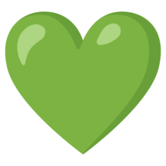 How emoji green heart displayed on Google