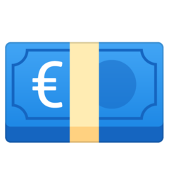 How emoji euro banknote displayed on Google