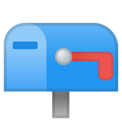 How emoji closed mailbox with lowered flag displayed on Google