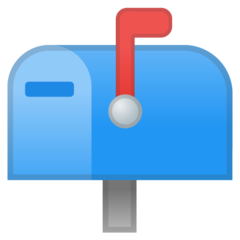 How emoji closed mailbox with raised flag displayed on Google