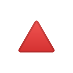 How emoji red triangle pointed up displayed on Google