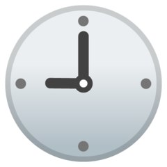 How emoji nine o’clock displayed on Google