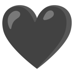 How emoji black heart displayed on Google