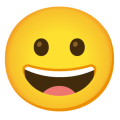 How emoji grinning face displayed on Google