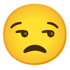 How emoji unamused face displayed on Google