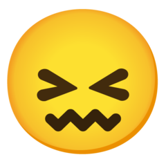 How emoji confounded face displayed on Google