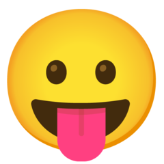 How emoji face with tongue displayed on Google