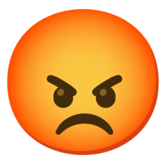 How emoji enraged face displayed on Google