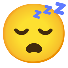 How emoji sleeping face displayed on Google