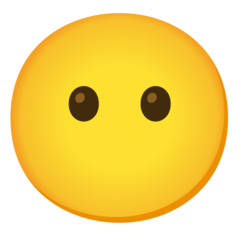 How emoji face without mouth displayed on Google