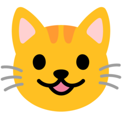 How emoji grinning cat displayed on Google