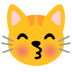 How emoji kissing cat displayed on Google