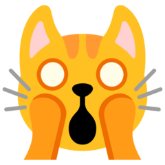 How emoji weary cat displayed on Google