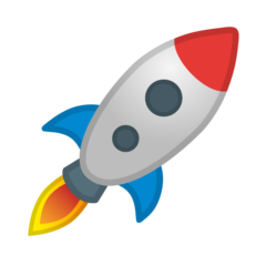 How emoji rocket displayed on Google