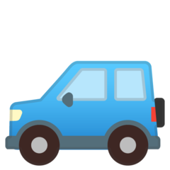 How emoji sport utility vehicle displayed on Google