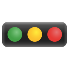 How emoji horizontal traffic light displayed on Google