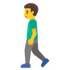 How emoji man walking displayed on Google