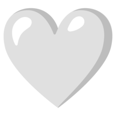 How emoji white heart displayed on Google