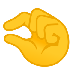 How emoji pinching hand displayed on Google