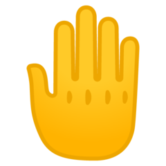 How emoji raised back of hand displayed on Google