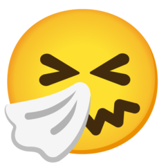 How emoji sneezing face displayed on Google