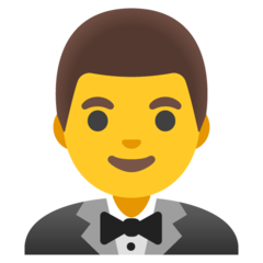 How emoji man in tuxedo displayed on Google