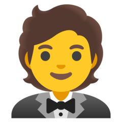 How emoji person in tuxedo displayed on Google