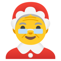 How emoji Mrs. Claus displayed on Google