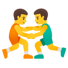 How emoji men wrestling displayed on Google