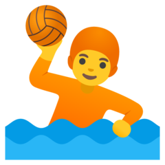 How emoji person playing water polo displayed on Google