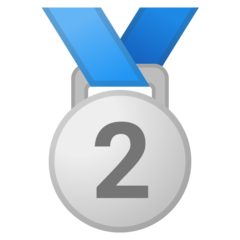 How emoji 2nd place medal displayed on Google