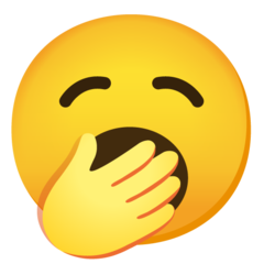 How emoji yawning face displayed on Google