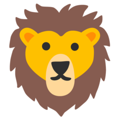 How emoji lion displayed on Google