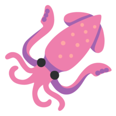 How emoji squid displayed on Google