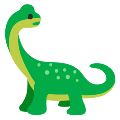 How emoji sauropod displayed on Google