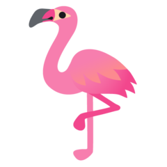 How emoji flamingo displayed on Google